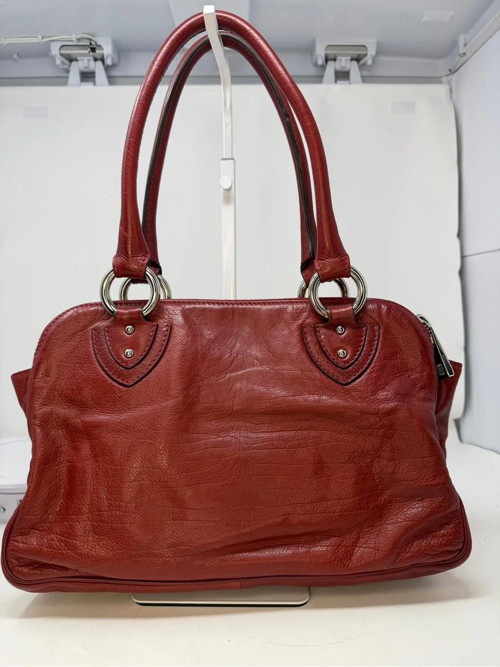 Marc Jacobs Red Calfskin Leather Blake PushLock Satchel Bag Fall 2005 collection